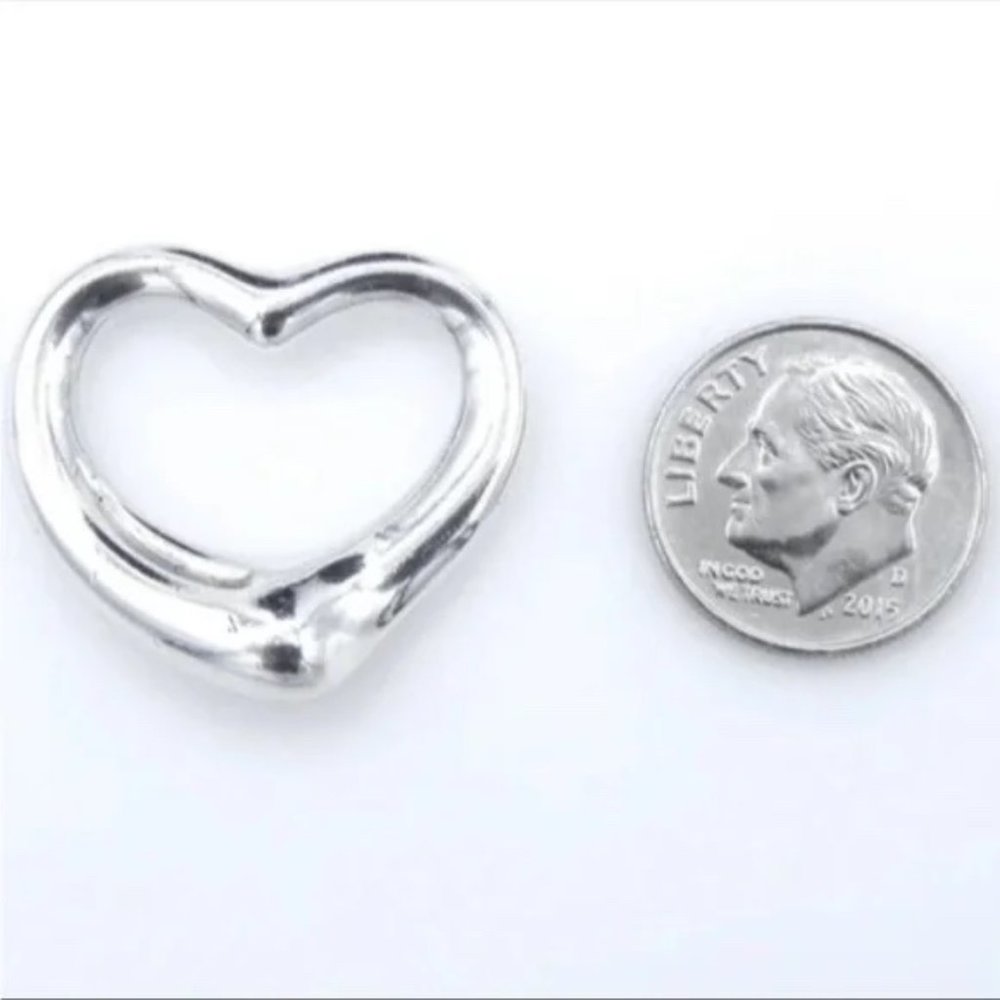 Tiffany & Co. Sterling Silver Elsa Peretti Floating Heart Necklace